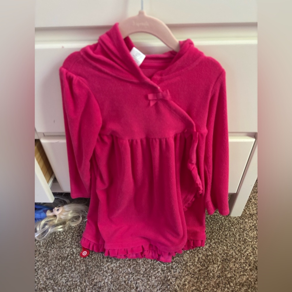 Gymboree Fuchsia Ruffled swim cover-up Hoodie